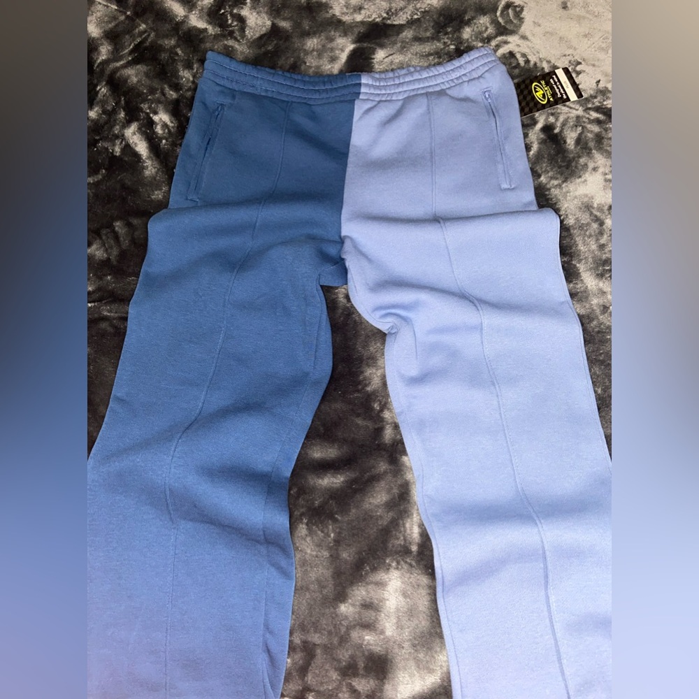 2 tone blue sweatpants